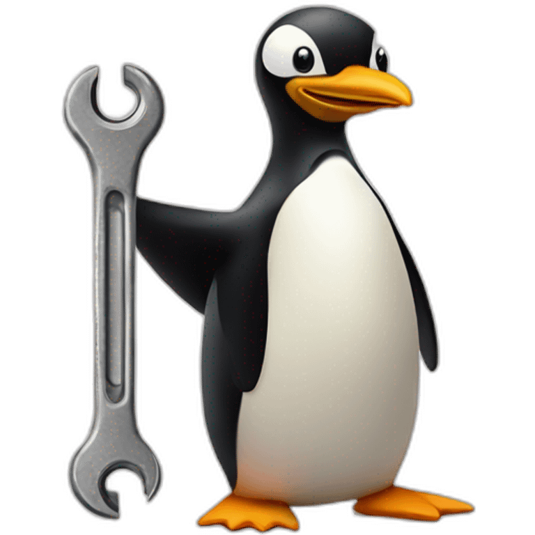 The penguin whit a wrench emoji