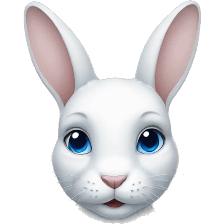 Blue eyes rabbit emoji