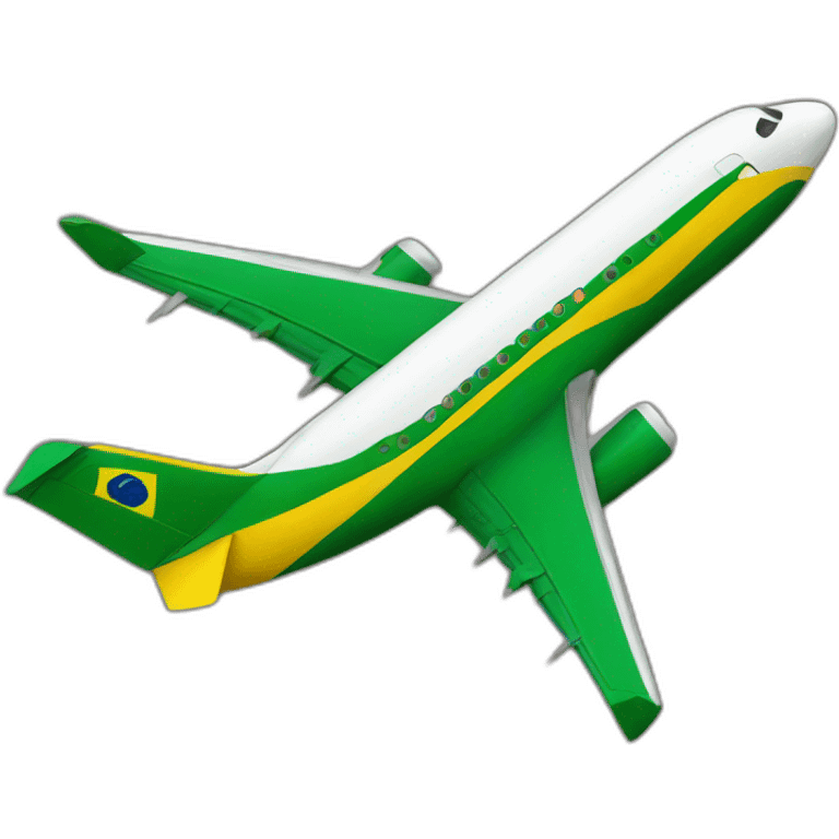 Brazil flag plane emoji