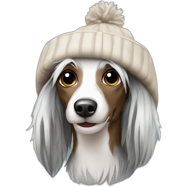 Chinese Crested homeless winter hat emoji