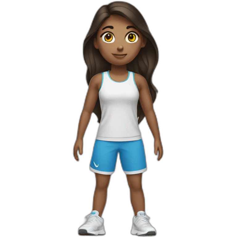 Fille brune avec un Nike tech emoji