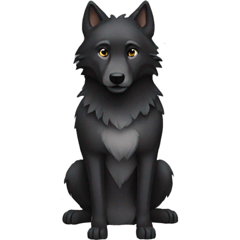 black wolf emoji