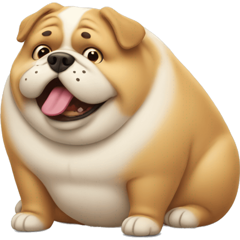 fat dog eating emoji