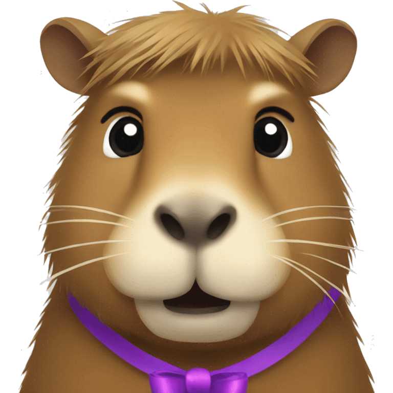 capybara with a bow emoji