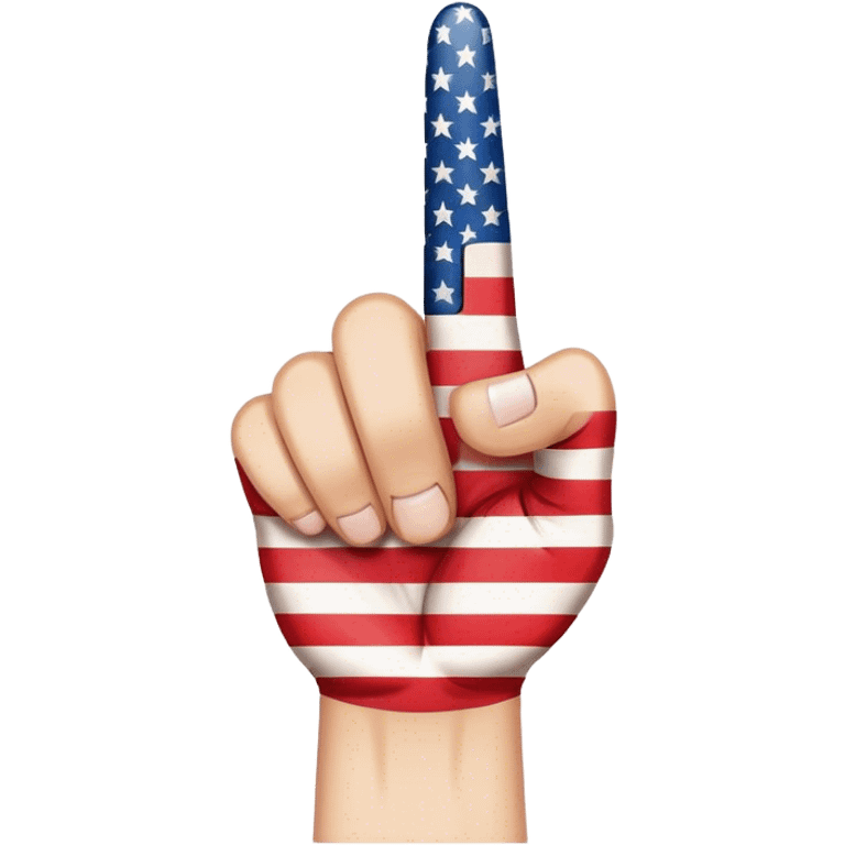 American flag middle finger emoji