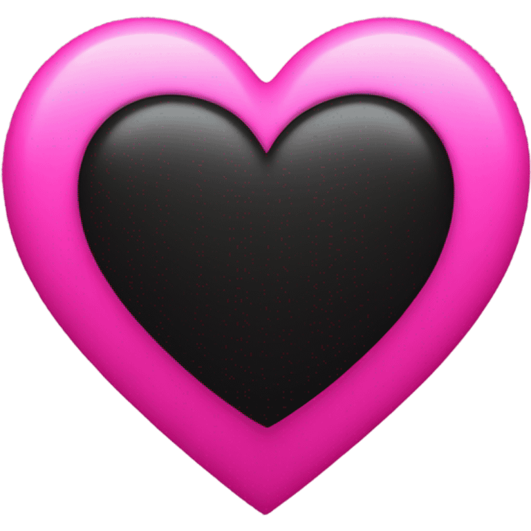 Black heart with pink emoji