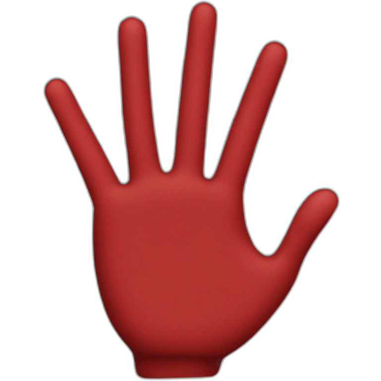 Bloods gang hand sign emoji