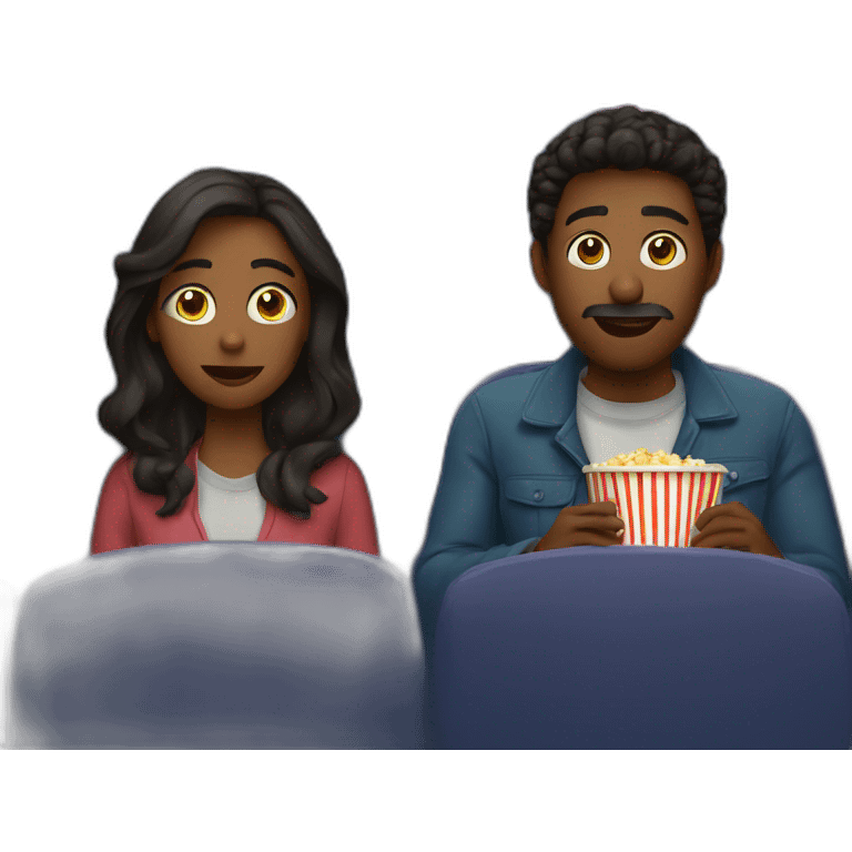 Two people watching a movie emoji