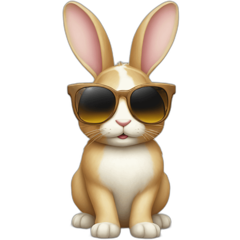 lapin avec des lunettes de soleil emoji