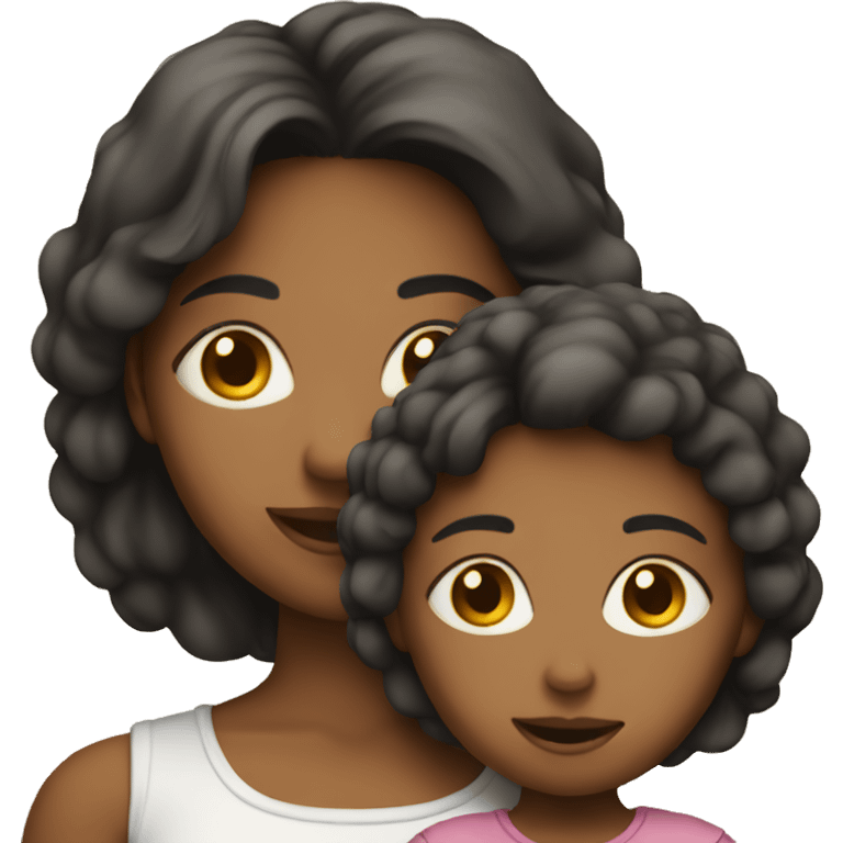 Mom with daughter  emoji