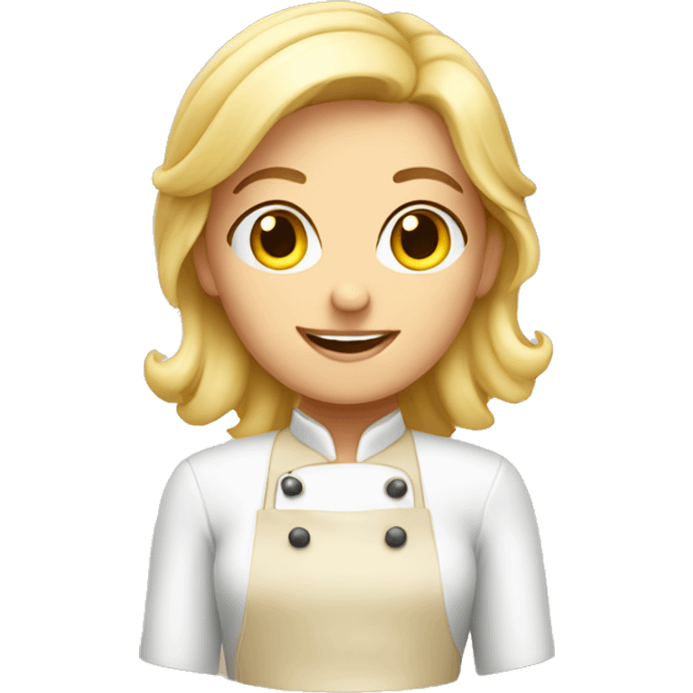 Cute blonde baker emoji