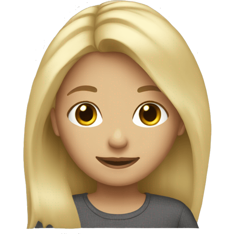 Blonde hair girl emoji