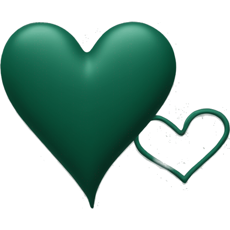 dark green matte heart emoji