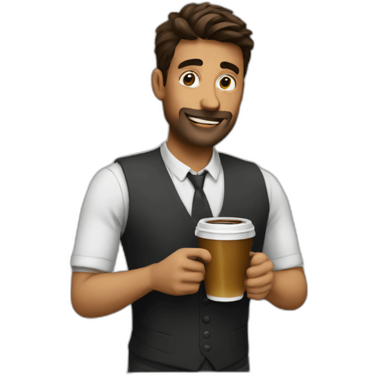 Man drink cofe emoji