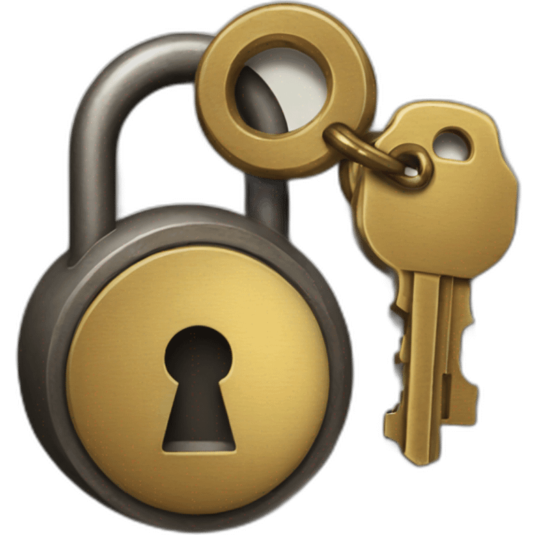 Lock and key emoji