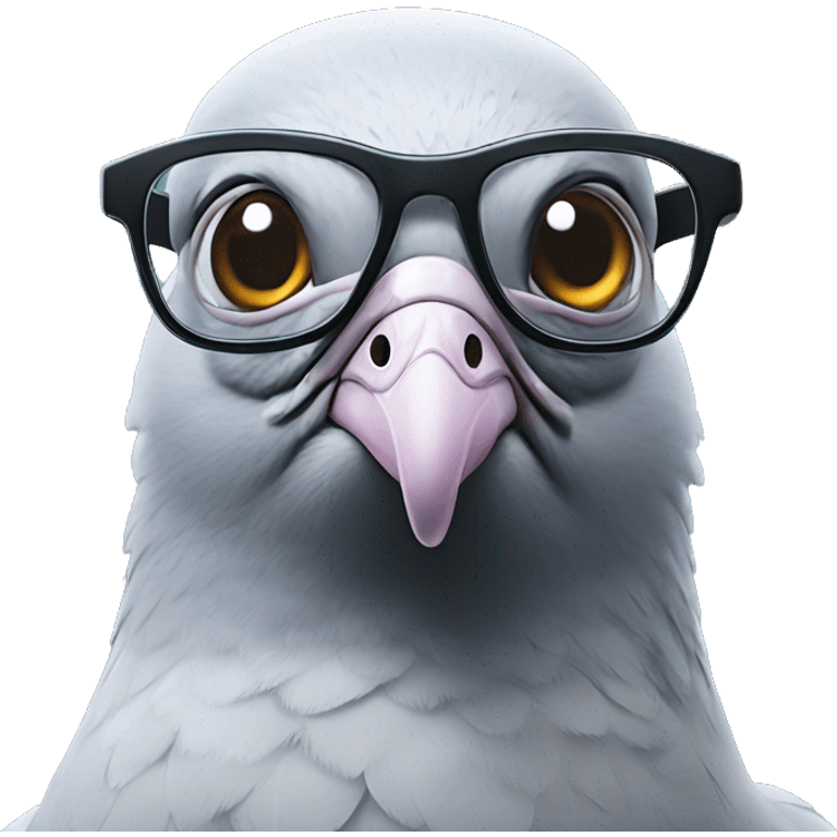 pigeon with glasses emoji