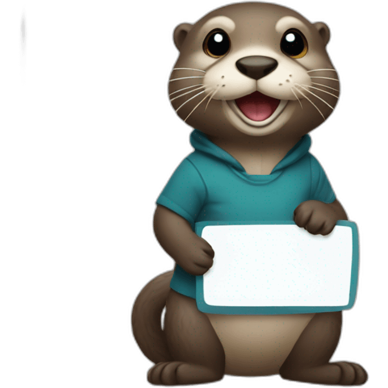 otter holding a sign that says "statsig" emoji