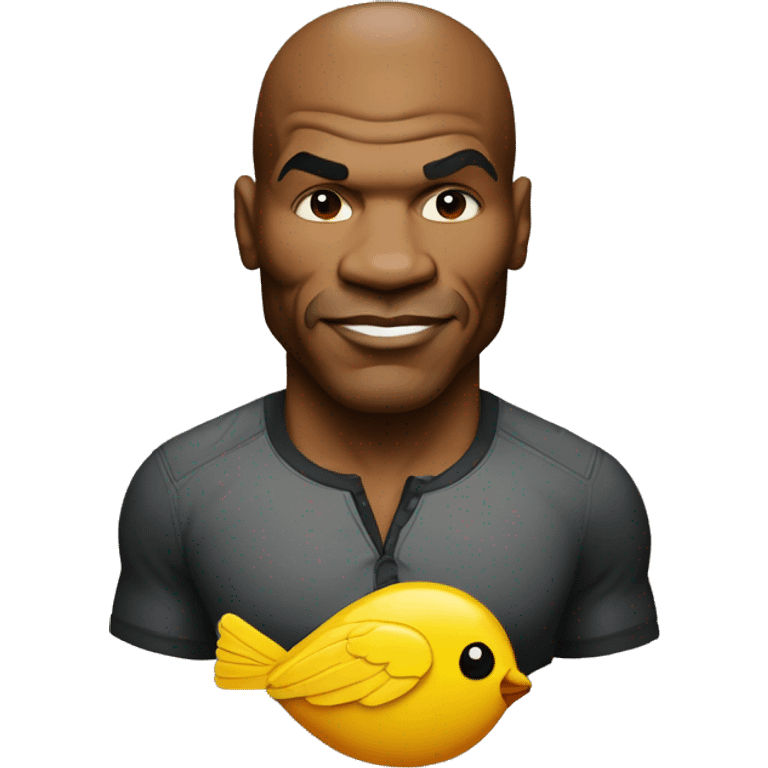 Mike Tyson con una paloma emoji