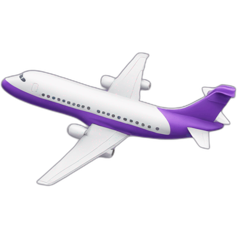 purple airplane emoji