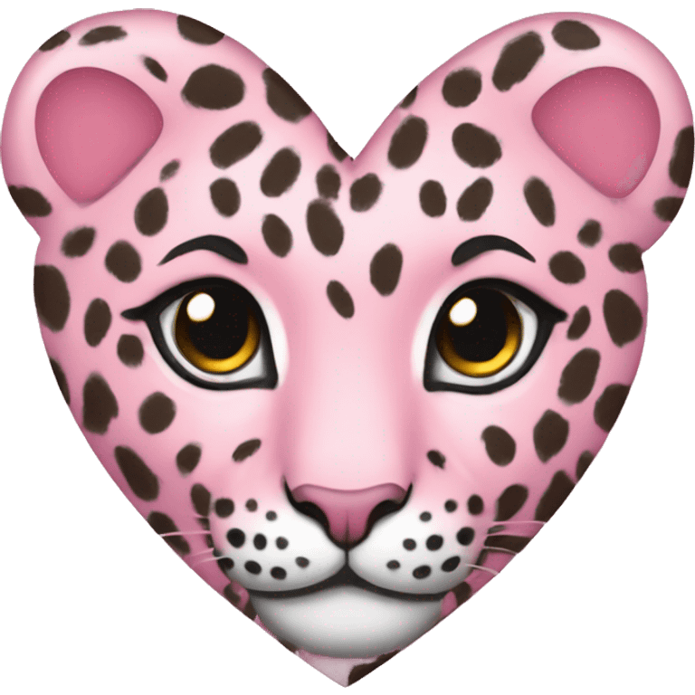 light pink leopard heart emoji