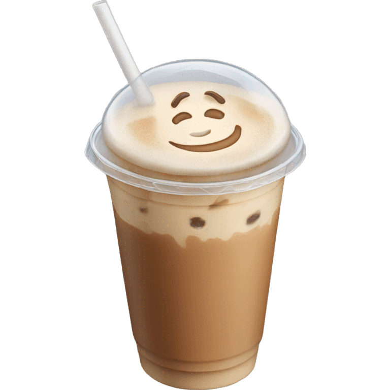 iced latte with flat lid emoji