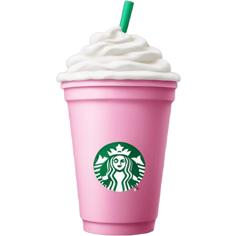 starbucks cup pink drink with cold foam emoji