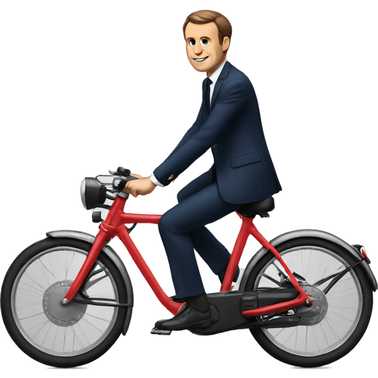 Macron on a bike emoji