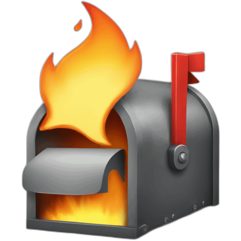 Iphone mailbox flaming emoji