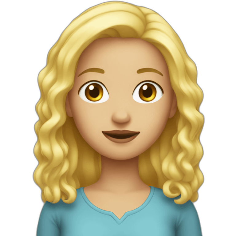 Fille blonde emoji