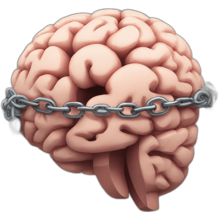 chained brain emoji