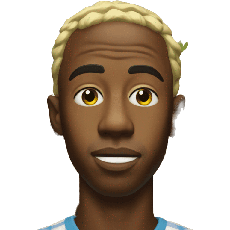 Tyler the creator with a sunflower in background emoji