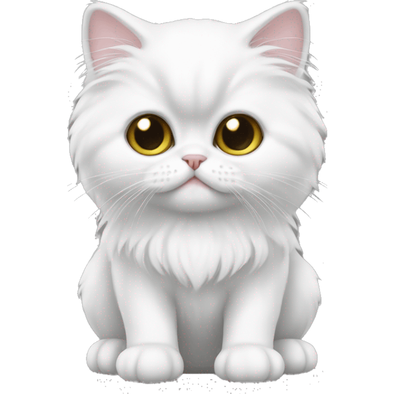 Baby persian cat white emoji