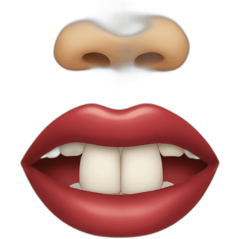 bite lip emoji