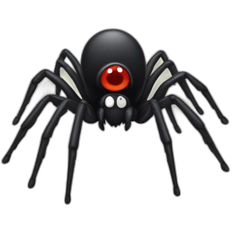 black spider with red eyes emoji