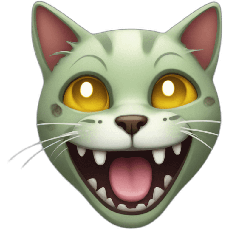 smiling-zombie-cat emoji