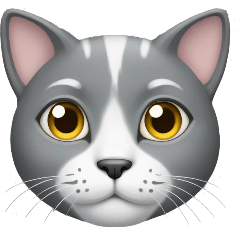 Grey cat with white paws emoji