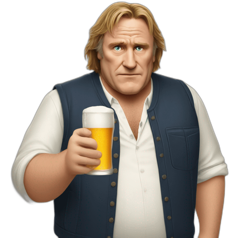 depardieu hold two beers emoji