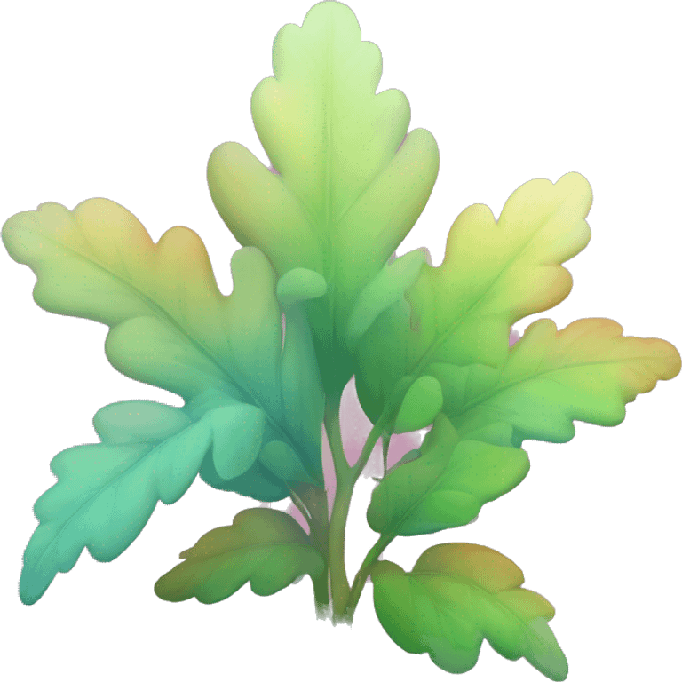 Iridescent hue gradient plant emoji