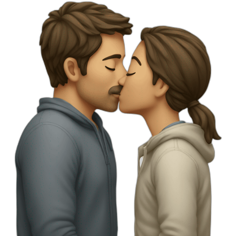 Man s kissing emoji