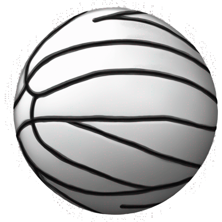 baskeball ball in black and white  emoji