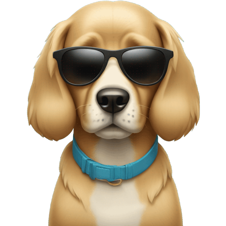 Dog with sunglasses  emoji