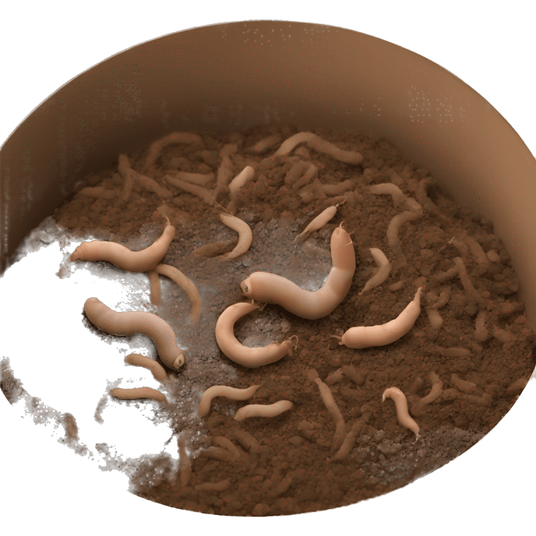 seed soil insert worms  emoji