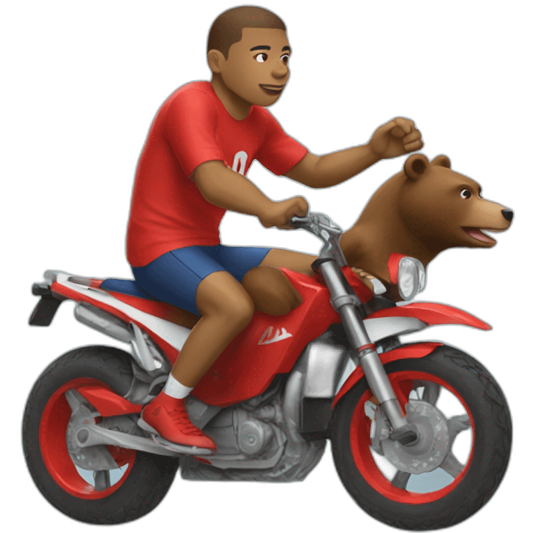 Mbappe-riding-bear emoji