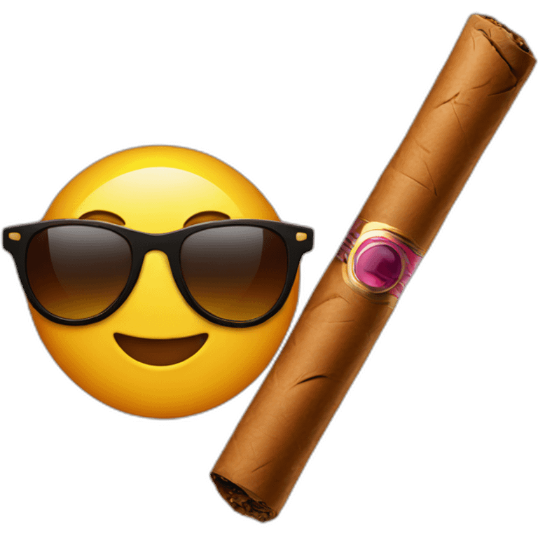 star with sunglasses and cigar emoji