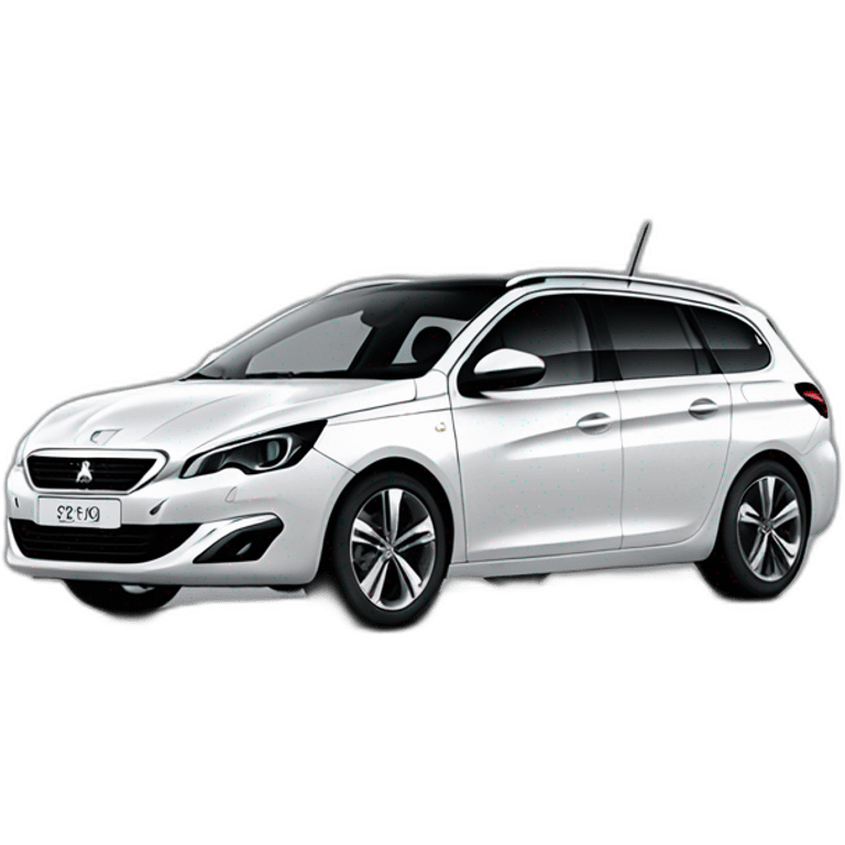 New Peugeot 308 SW white emoji