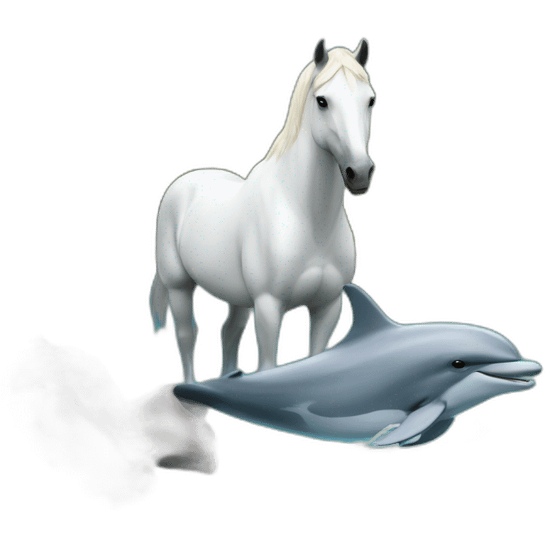 A Horse Sitting With Dolphin emoji