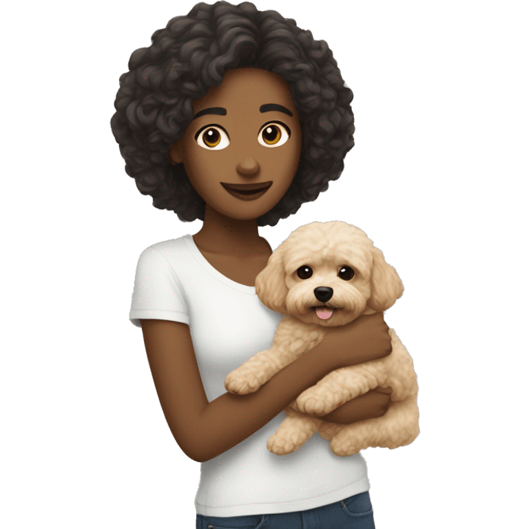 Me with maltipoo  emoji