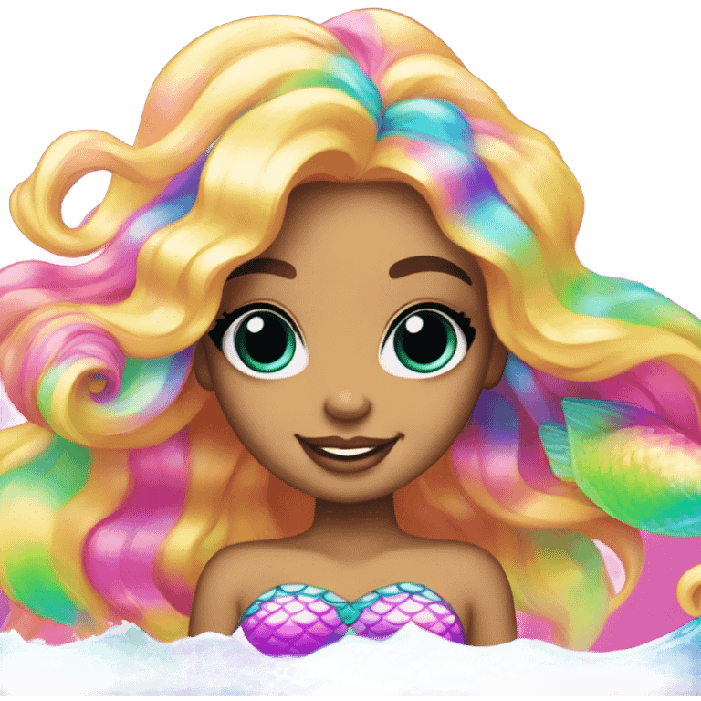 Lisa frank light skin mermaid emoji