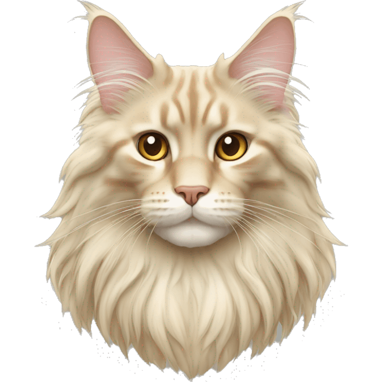 cream colored maine coon emoji