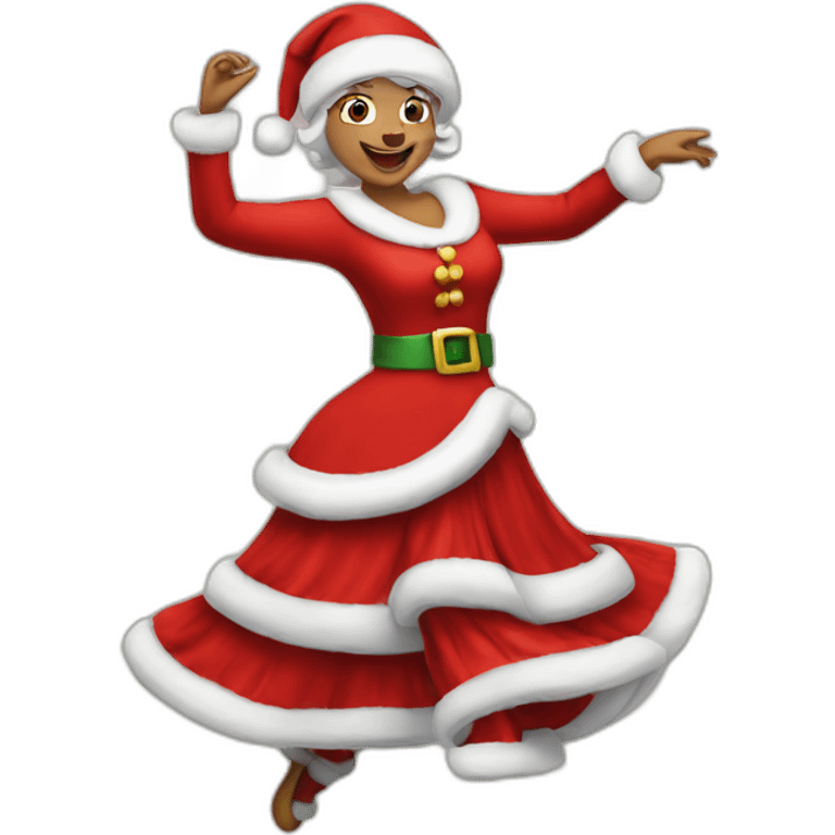 mrs santa claus dancing emoji